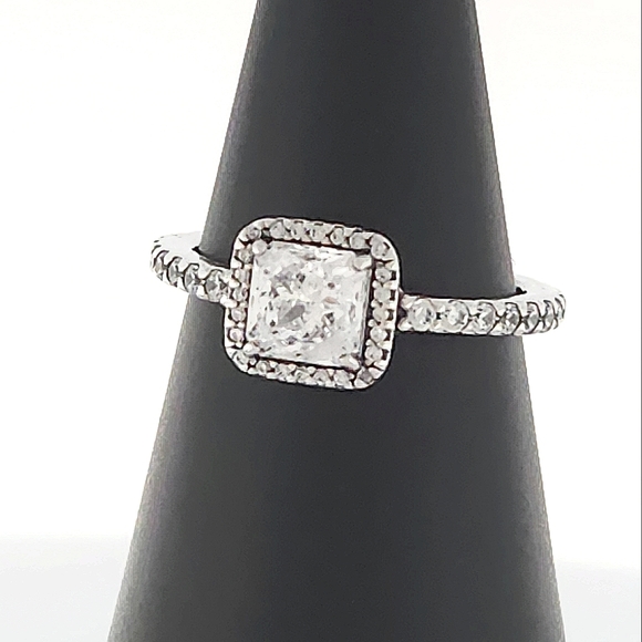 Pandora Jewelry - Pandora Sterling Square Sparkle Halo Ring